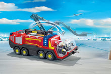 Load image into Gallery viewer, PLAYMOBIL Airport Fire Engine with Lights &amp; Sound Building Set