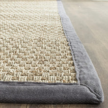 Load image into Gallery viewer, Safavieh Natural Fiber Collection NF114A Basketweave Natural and Beige Seagrass Area Rug (5' x 8')