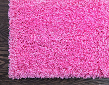 Load image into Gallery viewer, Unique Loom Solo Solid Shag Collection Modern Plush Taffy Pink Runner Rug (3' x 10')