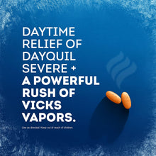 Load image into Gallery viewer, DayQuil and NyQuil SEVERE with Vicks VapoCOOL Cough, Cold &amp; Flu Relief, 48 Caplets (32 Dayquil, 16 Nyquil) - Sore Throat, Fever, and Congestion Relief, Day or Night, (Packaging May Vary)