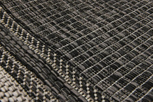 Load image into Gallery viewer, Unique Loom Outdoor Border Collection Striped Moroccan Transitional Indoor and Outdoor Flatweave Beige Area Rug (7' 0 x 10' 0)