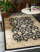 Load image into Gallery viewer, Unique Loom Edinburgh Collection Oriental Traditional French Country Black Area Rug (5' x 8')
