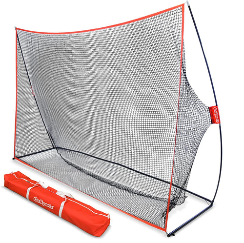 GoSports Golf Practice Hitting Net | Choose Between Huge 10' x 7' or 7' x 7' Nets | Personal Driving Range for Indoor or Outdoor Use | Designed by Golfers for Golfers