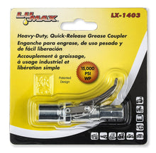 Load image into Gallery viewer, Lumax LX-1403 Silver Heavy-Duty Quick Release Grease Coupler, 1/8" NPT