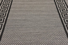 Load image into Gallery viewer, Casual Greek Key Transitional Indoor and Outdoor Flatweave Area Rug