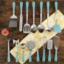 Load image into Gallery viewer, Frontier Collection 15-Piece All In One Tool And Gadget Set In Turquoise, Made of Stainless Steel, Nylon and Riveted ABS Handles, Dishwasher Safe