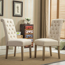 Load image into Gallery viewer, Roundhill Furniture Habit Solid Wood Tufted Parsons Dining Chair