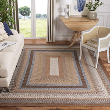 Load image into Gallery viewer, Safavieh Braided Collection BRD313A Hand Woven Brown and Multi Area Rug