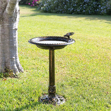 Load image into Gallery viewer, Alpine Corporation TEC294BZ Birdbath Bronze w/Bird Decoration, 26 Inch Tall