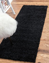 Load image into Gallery viewer, Unique Loom Solo Solid Shag Collection Modern Plush Taffy Pink Runner Rug (3' x 10')