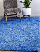 Load image into Gallery viewer, Unique Loom Solo Solid Shag Collection Modern Plush Taffy Pink Runner Rug (3' x 10')