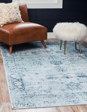 Load image into Gallery viewer, Unique Loom 3134066 Area Rug, 2' x 7' Runner, Light Blue