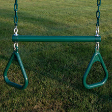 Load image into Gallery viewer, Swing-N-Slide WS 5103 Two Extreme Duty Green Swing Seats with a Heavy Duty Ring/Trapeze Combo Swing Swing Set Refresher Bundle, Green