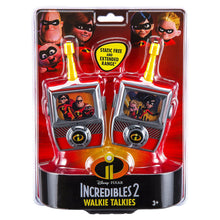 Load image into Gallery viewer, Incredibles 2 Walkie Talkies for Kids Static Free Extended Range Kid Friendly Easy to Use 2 Way Walkie Talkies