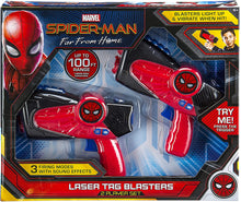 Load image into Gallery viewer, Marvel Spiderman Far from Home Laser-Tag Infared Blasters, Lights Up &amp; Vibrates