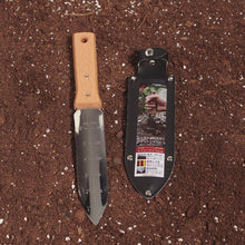 Load image into Gallery viewer, Nisaku NJP650 Hori-Hori Weeding &amp; Digging Knife, Authentic Tomita (Est. 1960) Japanese Stainless Steel, 7.25" Blade, Wood Handle