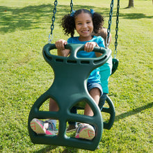 Load image into Gallery viewer, Swing-N-Slide WS 3452 Heavy Duty Two Person Dual Glider Swing, with Coated Chains to Prevent Pinching, 18" W x 25 in H x 40" L, Green
