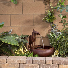 Load image into Gallery viewer, Alpine Corporation Metal Toucan Fountain - Outdoor Water Fountain for Garden, Patio, Deck, Porch - Yard Art Decor