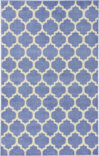 Load image into Gallery viewer, Unique Loom Trellis Collection Moroccan Lattice Light Blue Area Rug (5' x 8')