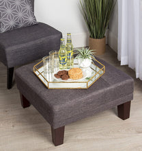 Load image into Gallery viewer, Kate and Laurel Felicia 20x20 Metal Mirrored Hexagon Decorative Tray