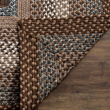 Load image into Gallery viewer, Safavieh Braided Collection BRD313A Hand Woven Brown and Multi Area Rug