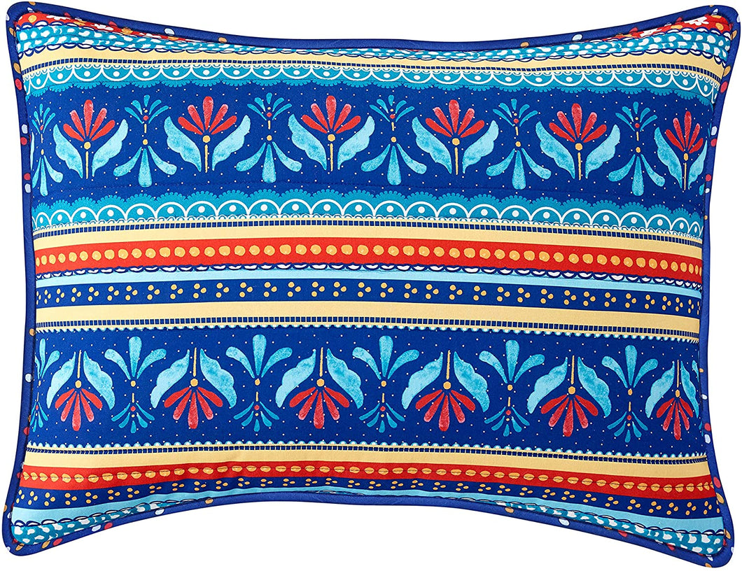 CHF Industries Pair of Quilted Standard Sham Set, Country Girl Stripe, Everything is Mix & Match!