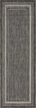 Load image into Gallery viewer, Unique Loom Outdoor Border Collection Striped Moroccan Transitional Indoor and Outdoor Flatweave Beige Area Rug (7' 0 x 10' 0)