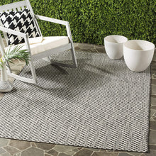 Load image into Gallery viewer, Safavieh Courtyard Collection CY8653 Indoor/ Outdoor Area Rug, 9' x 12', Black / Light Grey