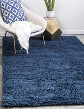 Load image into Gallery viewer, Unique Loom Solo Solid Shag Collection Modern Plush Taffy Pink Runner Rug (3' x 10')