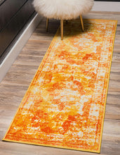 Load image into Gallery viewer, Unique Loom Sofia Collection Traditional Vintage Orange Runner Rug (2' x 10')