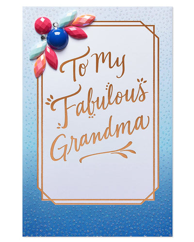 American Greetings Fabulous Mother's Day Greeting Card for Grandma with Rhinestones