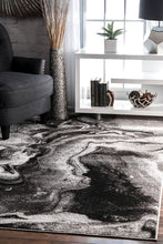Load image into Gallery viewer, nuLOOM Remona Abstract Area Rug, 4' x 6', Gray