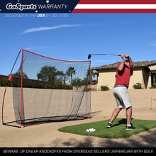 Load image into Gallery viewer, GoSports Golf Practice Hitting Net | Choose Between Huge 10' x 7' or 7' x 7' Nets | Personal Driving Range for Indoor or Outdoor Use | Designed by Golfers for Golfers