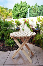Load image into Gallery viewer, Shine Company 4108N Adirondack Round Folding Table, Natural