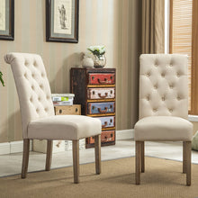 Load image into Gallery viewer, Roundhill Furniture Habit Solid Wood Tufted Parsons Dining Chair