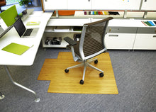 Load image into Gallery viewer, Anji Mountain Bamboo Deluxe Roll-Up 8mm Chairmat w/Lip in Dark Cherry