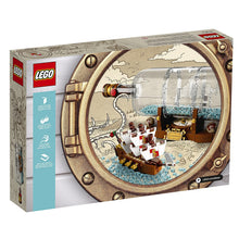 Load image into Gallery viewer, LEGO Ideas Ship in a Bottle 21313 Expert Building Kit Model Ship, Collectible Display Set and Toy for Adults (962 Pieces)