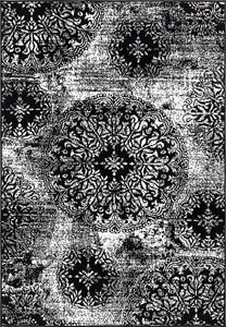 Unique Loom 3138665 Area Rug, 4' x 6' Rectangle, Black
