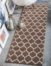 Load image into Gallery viewer, Unique Loom Trellis Collection Moroccan Lattice Light Blue Area Rug (5' x 8')