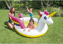 Load image into Gallery viewer, Intex Mystic Unicorn Inflatable Spray Pool, 107&quot; X 76&quot; X 41&quot;, for Ages 2+