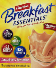 Load image into Gallery viewer, Carnation Instant Breakfast Powder, Strawberry, 10 pk/1.26 oz.packets