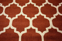 Load image into Gallery viewer, Unique Loom Trellis Collection Moroccan Lattice Red Round Rug (6' 0 x 6' 0)