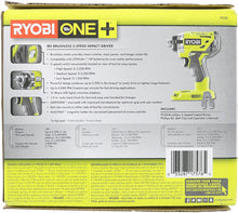 Load image into Gallery viewer, Ryobi P238 18V One+ Brushless 1/4 2,000 Inch Pound, 3,100 RPM Cordless Impact Driver w/ Gripzone Overmold, Belt Clip, and Tri-Beam LED (Power Tool Only, Battery Not Included)