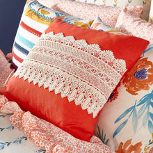 Load image into Gallery viewer, The Pioneer Woman Crochet Band 18x18 Decorative Pillow