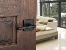 Load image into Gallery viewer, Kwikset Halifax Slim Square Lever Door Modern Contemporary Design Home Hallway Closet Passage Hardware handle