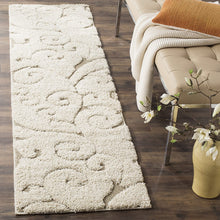 Load image into Gallery viewer, Safavieh Florida Shag Collection SG455-1111 Scrolling Vine Graceful Swirl Area Rug, 9' 6" x 13'