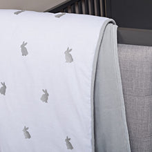 Load image into Gallery viewer, Trend Lab Bunnies 3 Piece Crib Bedding Set, Gray/White