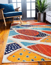 Load image into Gallery viewer, Unique Loom Positano Collection Coastal Modern Bright Colors Starfish Area Rug