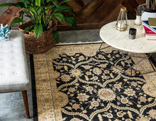Load image into Gallery viewer, Unique Loom Edinburgh Collection Oriental Traditional French Country Black Area Rug (5' x 8')
