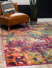 Load image into Gallery viewer, Unique Loom Jardin Collection Colorful Abstract Multi Area Rug (2' x 3')